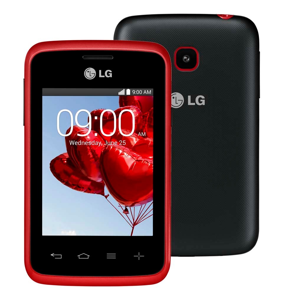 Celular Desbloqueado LG L20 D100 Preto/Vermelho Single Chip com Tela 3 ...