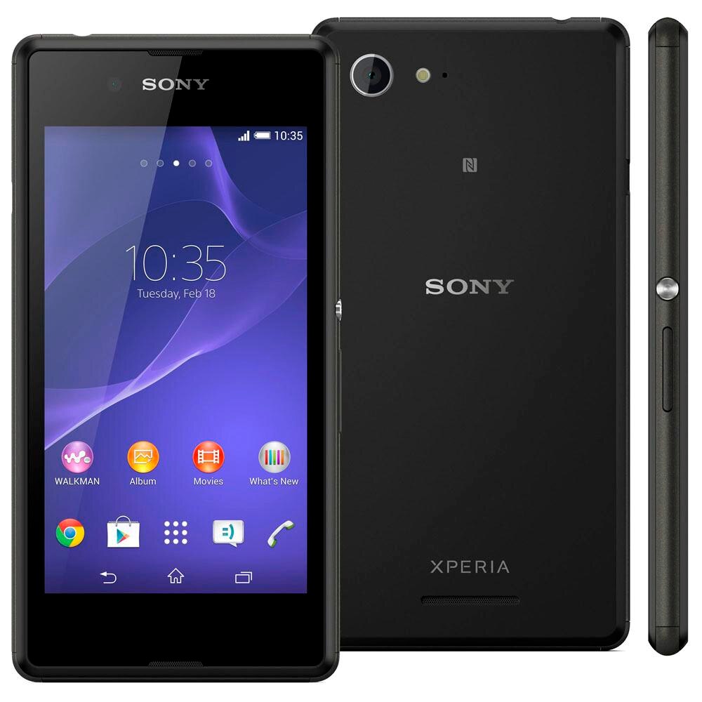 Smartphone Sony Xperia E3 Preto com Tela 4.5", Dual Chip, Câmera 5MP