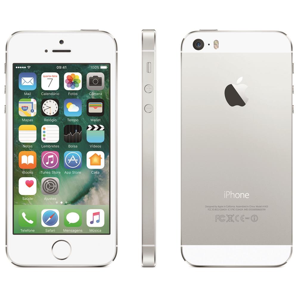 iPhone 5S Apple com 16GB, Tela 4”, iOS 8, Touch ID, Câmera 8MP, Wi-Fi