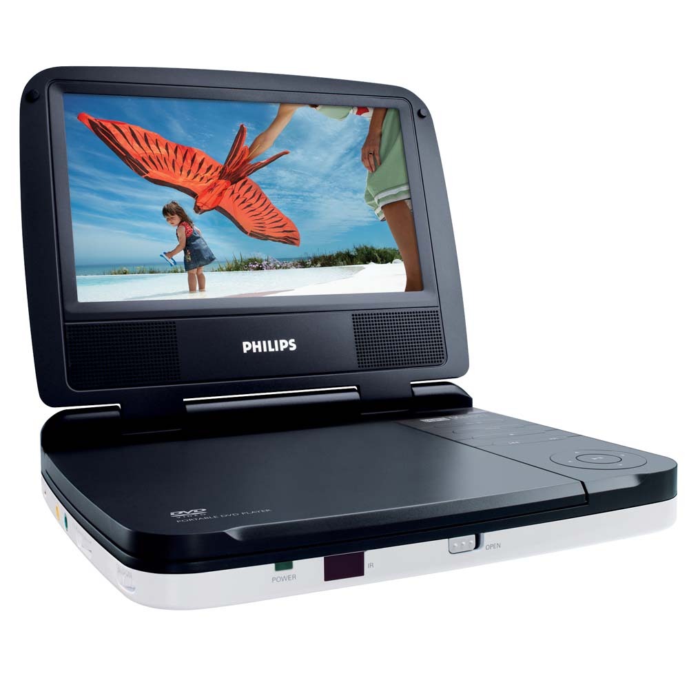 DVD Player Portátil Philips PET736/55 LCD 7" c/ Entrada USB DVD Player Portátil com LCD no