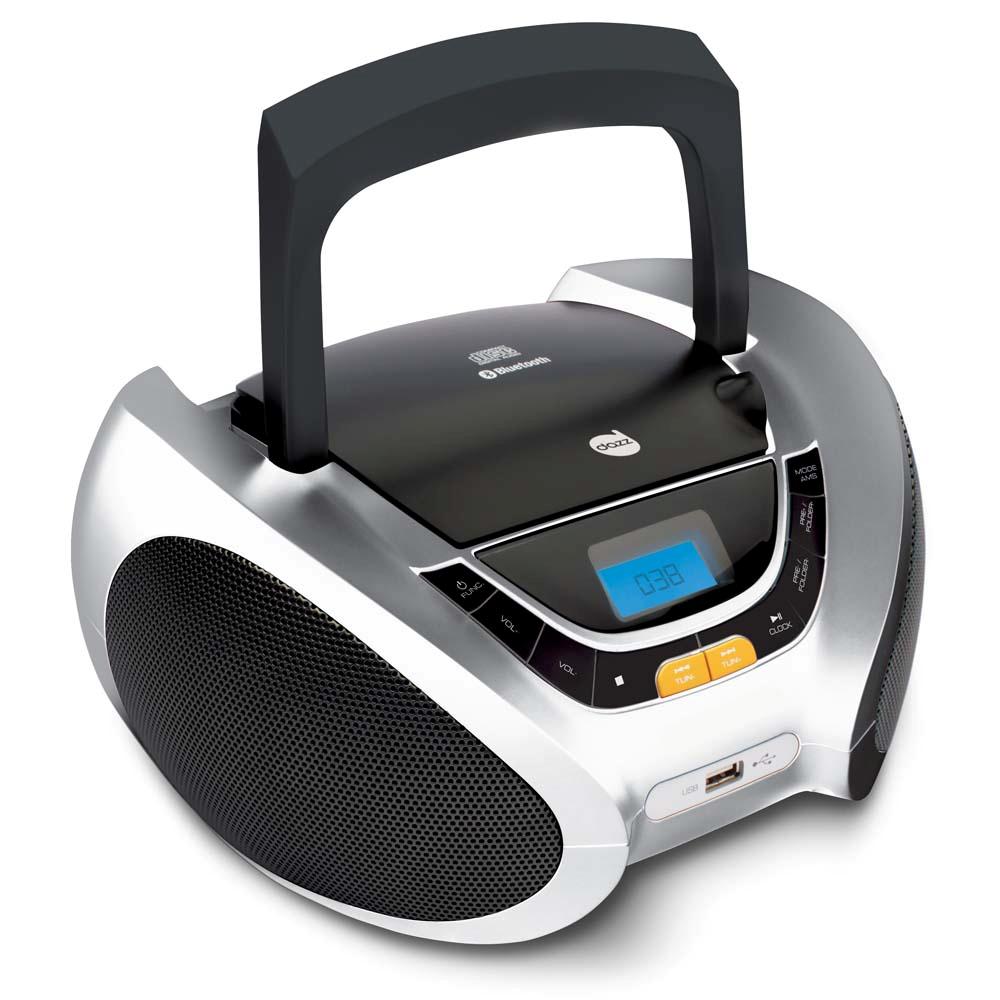 CD Player Portátil Dazz 651380 com MP3, Bluetooth, Entrada USB, Entrada