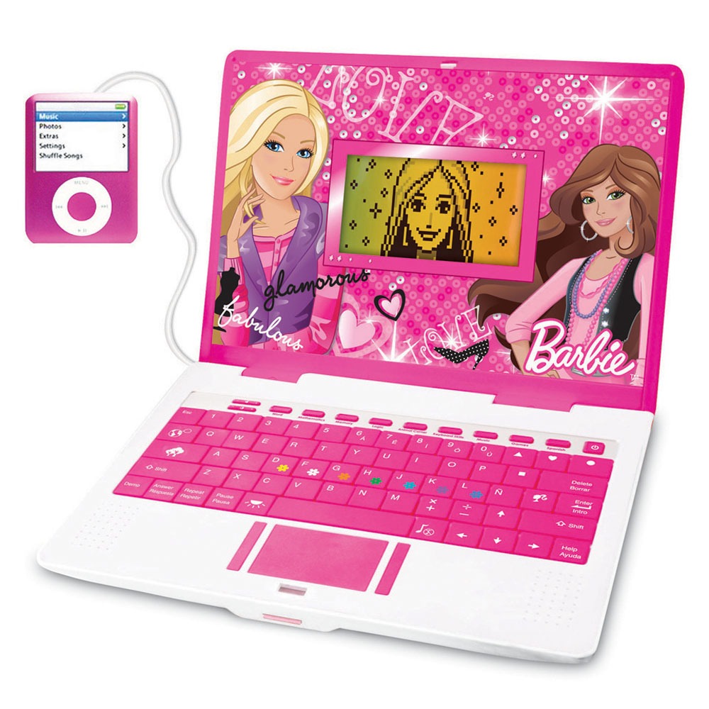 Laptop Oregon Barbie BMusic ON68 c/ 80 Atividades Rosa Notebooks Infantis no