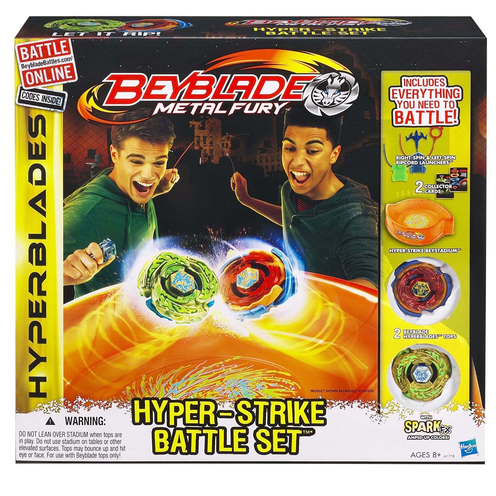 Beyblade Hasbro Pião e Arena Hyperblade A1778 Lançadores no