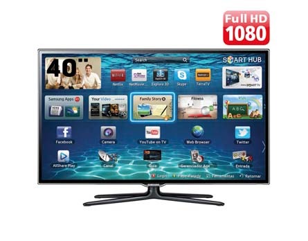 TV Samsung Slim LED Full HD de 40” - Diversão e interatividade em alta qualidade TV Samsung Slim LED Full HD de 40” - Diversão e interatividade em alta qualidade