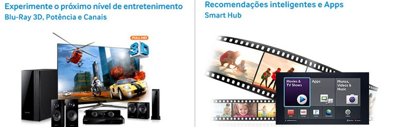 Blu-Ray 3D e recomendações inteligentes Conteúdo Blu-Ray 3D Smart Hub Apps