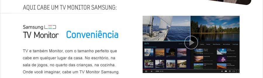 TV Monitor cabe em espaços pequenos TV Monitor Compacta Eficiente