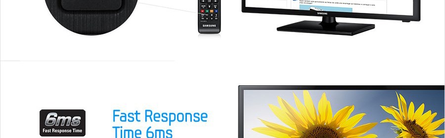 Melhor definição para imagens em movimentos com o tempo de resposta de 6ms Tv Samsung Tempo de Reposta 6ms
