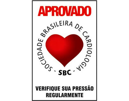 Indicado pela Sociedade Brasileira de Cardiologia - Precisão comprovada pelo INMETRO Indicado pela Sociedade Brasileira de Cardiologia - Precisão comprovada pelo INMETRO