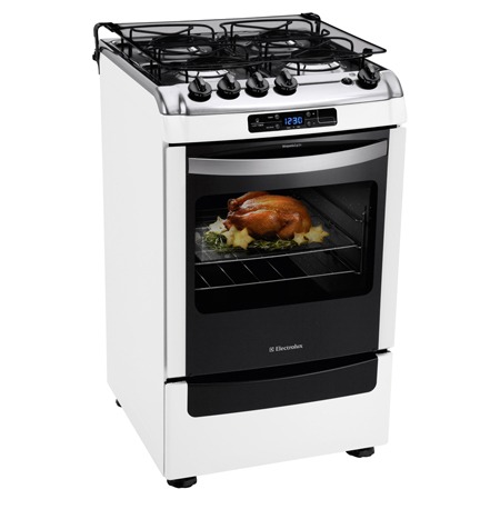 Fogão Electrolux 4 Bocas Chef Timer 52SRB com Acendimento Automático Fogão Electrolux Chef Timer 52SRB Acendimento Automático