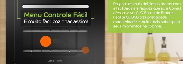 Menu Controle Fácil Forno de Embutir Consul