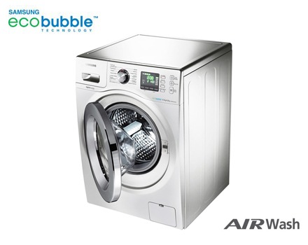 Lave suas roupas delicadas a seco com a tecnologia AIR Wash na Lavadora e Secadora Samsung WD856UHSA Lave suas roupas delicadas a seco com a tecnologia AIR Wash