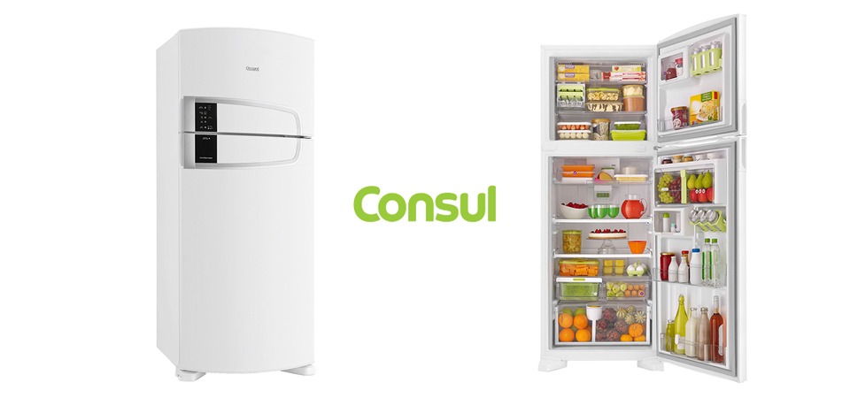 Refrigerador Consul Frost Free CRM55A - Branco refrigerador consul interface touch 437 litros