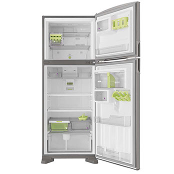 O refrigerador Consul Bem Estar CRM55AK aberto refrigerador Consul Bem Estar CRM55AK aberto