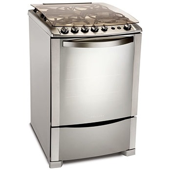 O fogão Electrolux quatro Bocas Celebrate 56STX Inox fogão Electrolux quatro Bocas Celebrate 56STX Inox