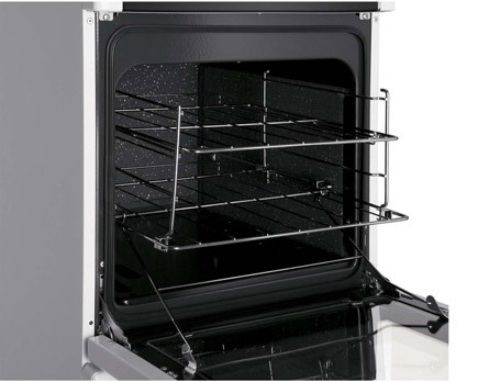 Prateleiras deslizantes no forno Fogão de Embutir Brastemp 4 Bocas Ative! Timer BY750BR Inox Bivolt Timer Sonoro