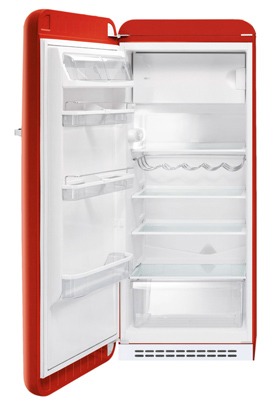 Abertura para o lado esquerdo Refrigerador Smeg Puxador Lado esquerdo
