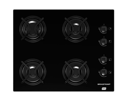 Cooktop Ative! 4 bocas da Brastemp - Design exclusivo em vidro preto Cooktop Ative! 4 bocas da Brastemp - Design exclusivo em vidro preto