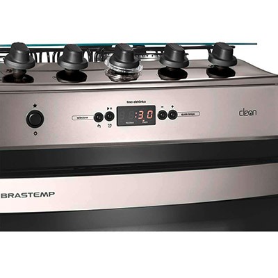 Configure o Timer do fogão Brastemp Fogão Brastemp 4 Bocas Clean Timer BFO4TAR timer painel