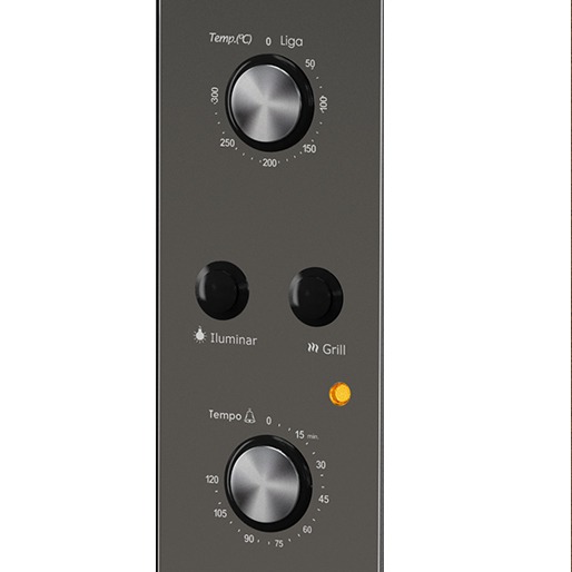 Qualidade e design à altura da sua cozinha Forno Embutir F450 Painel Mecânico Luz Piloto