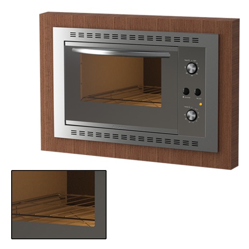 Lâmpada com protetor Forno Embutir Fogatti 1750W 45L