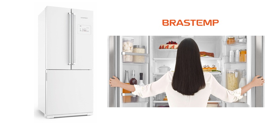Refrigerador Brastemp Side Inverse BRO80AB - Branco Refrigerador Brastemp Side Inverse BRO80AB Branco