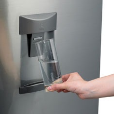 Dispenser do refrigerador LG Inspiration GR S507GSP refrigerador LG Inspiration GR S507GSP dispenser