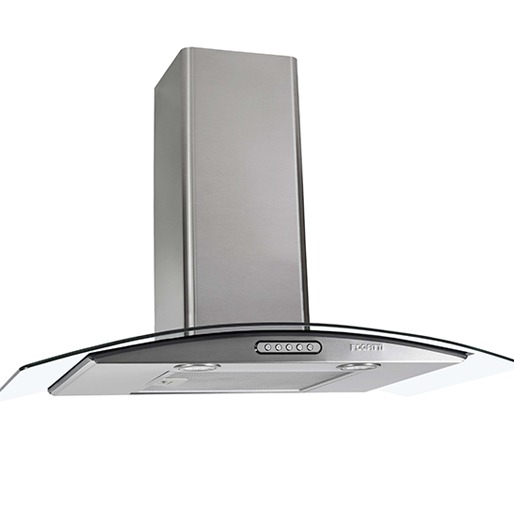 Coifa de Parede Fogatti Vidro Curvo Slim Inox coifa de parede fogatti vidro curvo