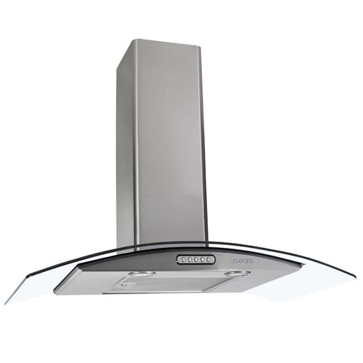 Design sofisticado que valoriza a decoração de qualquer cozinha Coifa de Parede Fogatti Vidro Curvo Slim Inox 90 cm