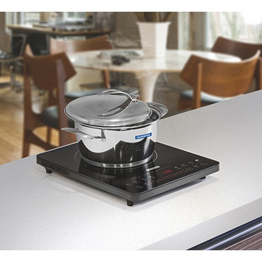 Com oito níveis de temperatura, você agiliza o cozimento temperatura mono cooktop tramontina