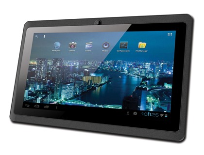 Tela capacitiva de 7 polegadas e 4 GB de memória flash tablet phaser