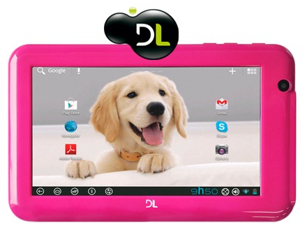 Tablet DL com tela capacitiva de 7 polegadas e memória interna de 4 GB tablet dl com tela de 7 polegadas