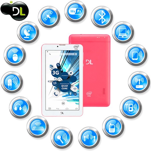 TabPhone 710 Tela 7 com Função Celular Dual Chip Tablet DL TabPhone 710 Tela 7 com Função Celular