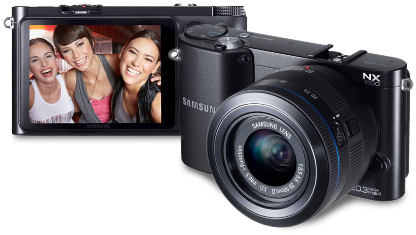 Câmera Digital Samsung NX1000 Preta com 20.3MP Câmera Digital Samsung NX1000 Preta com 20.3M