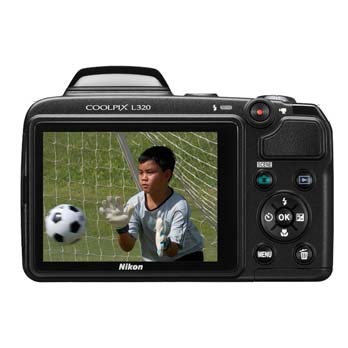 Visor da câmera digital Nikon Coolpix L320 Preta câmera digital Nikon Coolpix L320 Preta visor