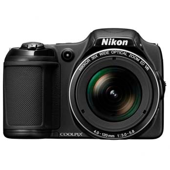 A ca^mera digital Nikon Coolpix L820 Preta de frente ca^mera digital Nikon Coolpix L820 Preta de frente