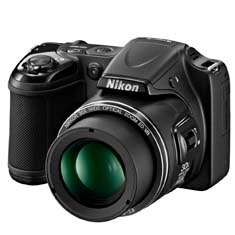 A ca^mera digital Nikon Coolpix L820 Preta de lado ca^mera digital Nikon Coolpix L820 Preta de lado