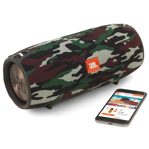 Com até 15 horas de automonia de som nítido Caixa Som Portátil JBL Xtreme Squad conexão Bluetooth