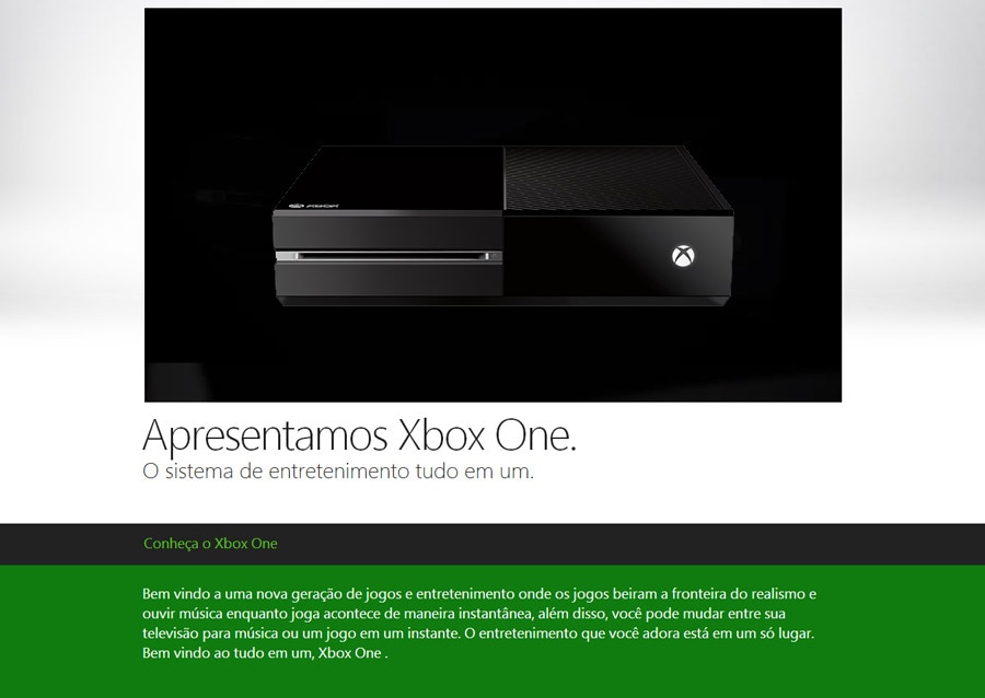 Console XBOX ONE 500 GB com leitor Blu-ray + Novo Sensor Kinect +