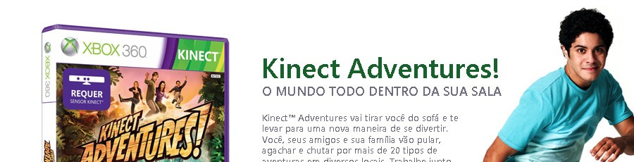 O mundo todo dentro da sua sala com o Kinect Adventures para o Kinect, do X360 O mundo todo dentro da sua sala com o Kinect Adventures para o Kinect, do X360