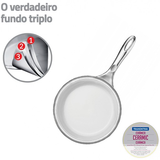 Fundo Triplo, muito mais rápido Panela Tramontina Fundo Triplo