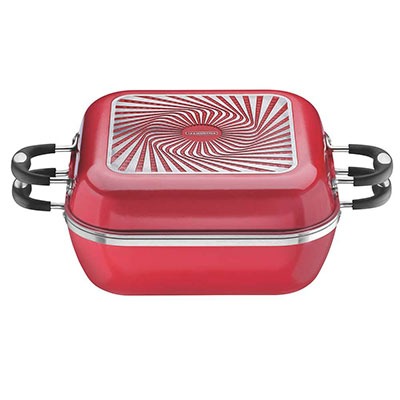 A Lyon 360 tem alças em aço inox revestido em silicone Panela Lyon 360 Tramontina Design Collection alças