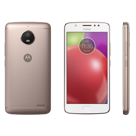 Conta com display com cores nítidas e vívidas smartphone motorola moto e4 ouro rose
