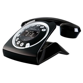 O telefone digital sem fio Retro Fashion Sixty Sagemcom telefone digital sem fio Retro Fashion Sixty Sagemcom Preto