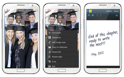 Galaxy Note II - Faça anotações no verso de suas fotos Galaxy Note II - Faça anotações no verso de suas fotos