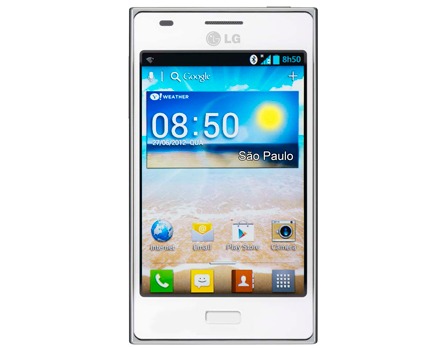 Tela do celular desbloqueado LG Optimus L5 Branco VIVO celular desbloqueado LG Optimus L5 Branco VIVO tela