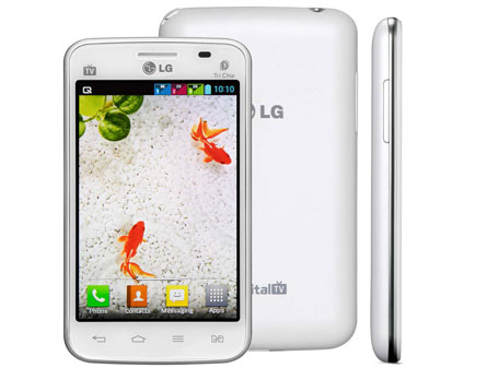 O celular desbloqueado LG Optimus L4 II Tri Branco celular desbloqueado LG Optimus L4 II Tri Branco