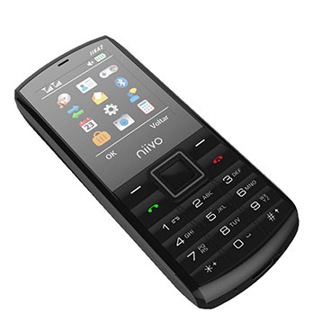 O celular desbloqueado Niivo IIKA2 Preto Cinza deitado celular desbloqueado Niivo IIKA2 Preto Cinza deitado
