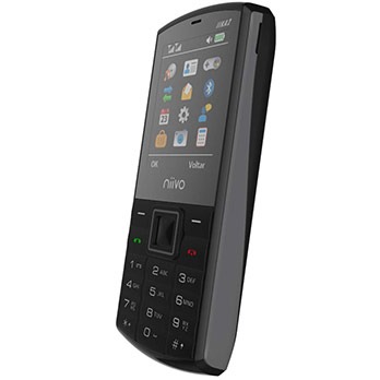 O celular desbloqueado Niivo IIKA2 Preto Cinza em pé celular desbloqueado Niivo IIKA2 Preto Cinza em pé