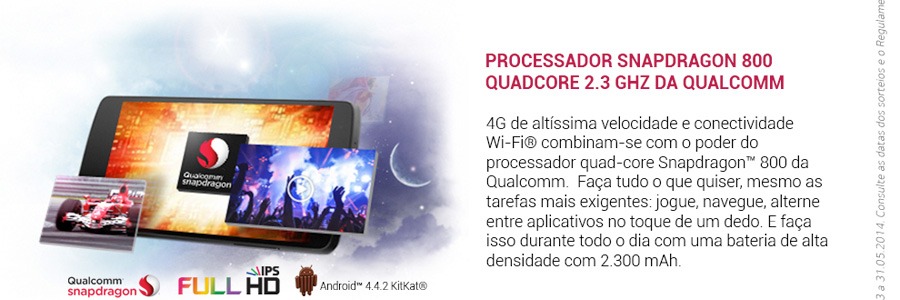 Processador Quad-Core Snapdragon Processador Quad-Core Snapdragon 800