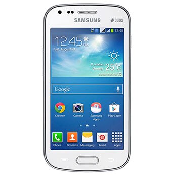 celular desbloqueado Samsung Galaxy S Duos 2 Branco de frente